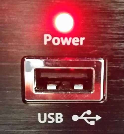 solid red power light