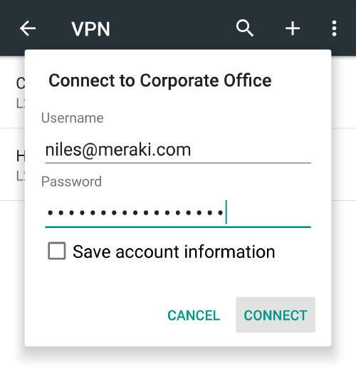 Meraki Vpn Android